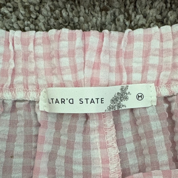 Altar’d State Pink Gingham Tube Top and Shorts Set - Picture 6 of 11